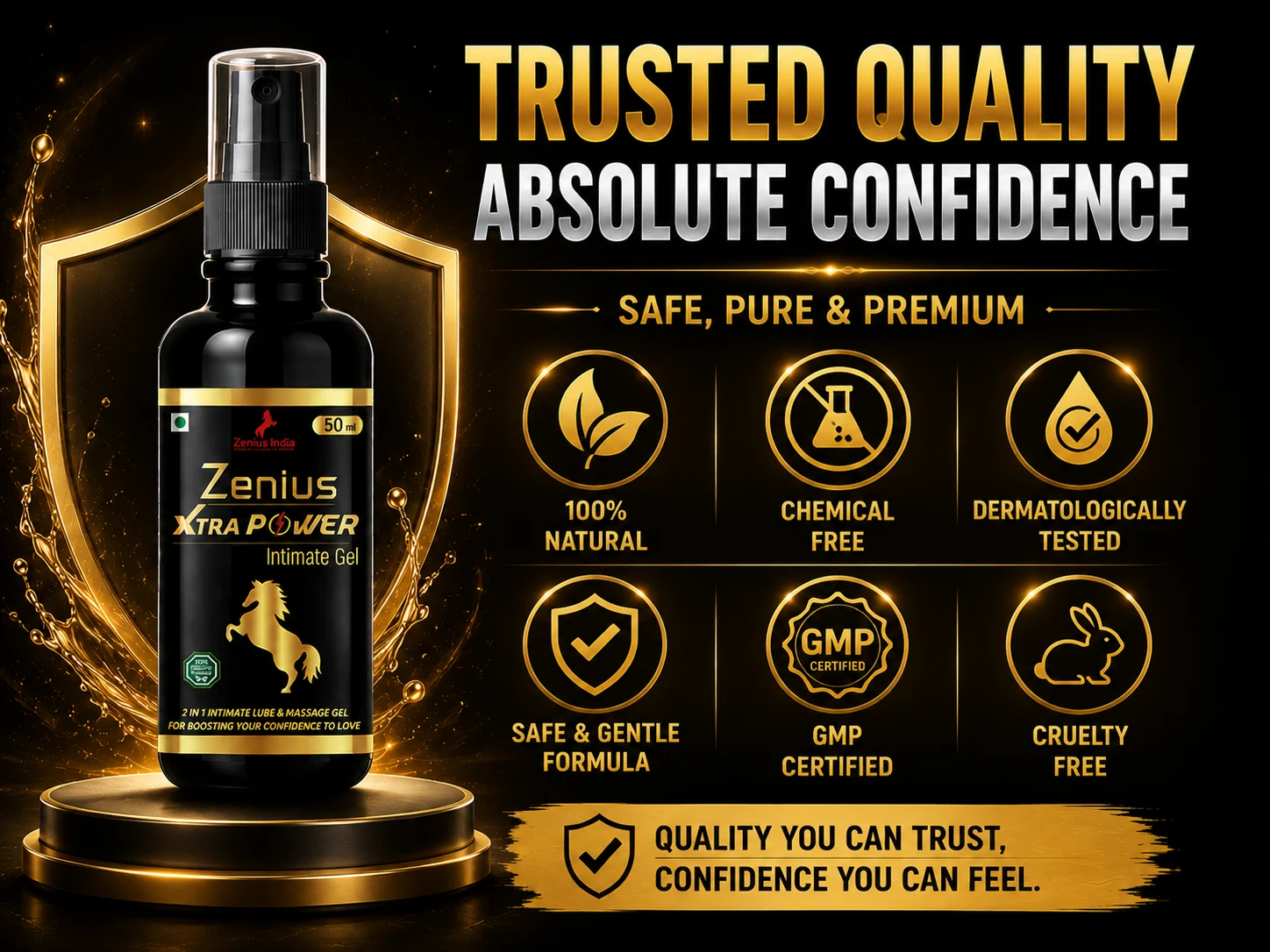 Zenius Xtra Power Gel for Men's Intimate Wellness 6 Trust Badge Mobile View 58 Zenius India