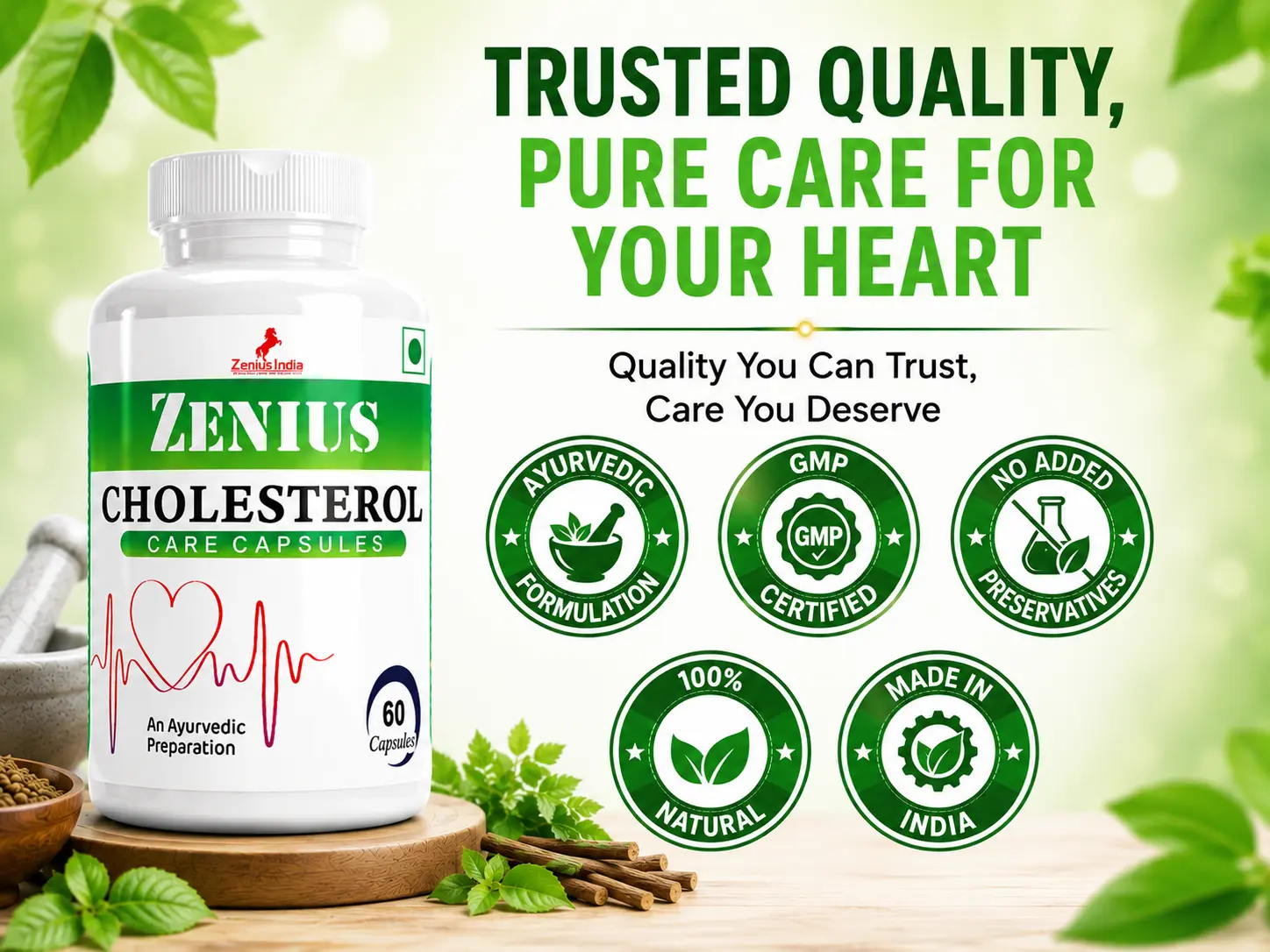 Zenius Cholesterol Care Capsule for Maintain Healthy Blood Cholesterol 6 Trust Badge Mobile View 73 Zenius India