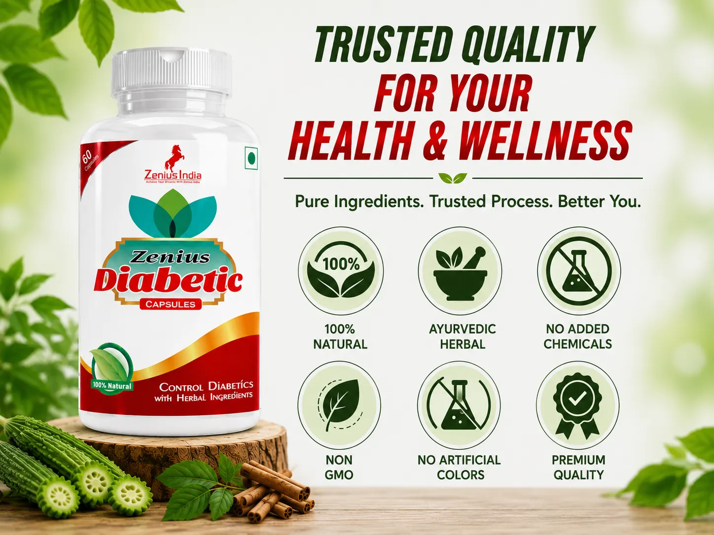 Zenius Diabetic Capsule for Blood Sugar Control 6 Trust Badge Mobile View 76 Zenius India
