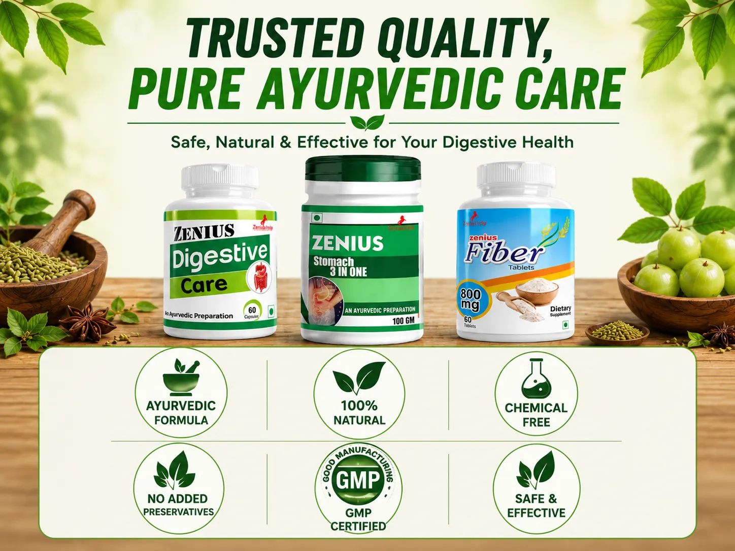 Zenius Digestive Care Kit for Gut Health & Digestion Support 6 Trust Badge Mobile View 78 Zenius India