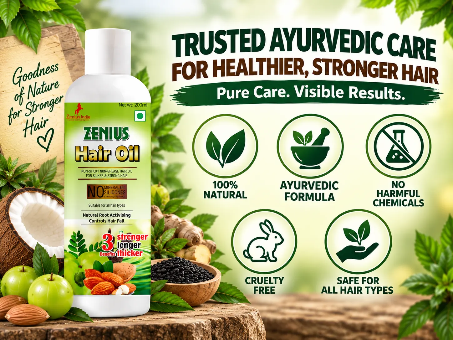 Zenius Hair Oil for Hairfall & Scalp Care 6 Trust Badge Mobile View 91 Zenius India