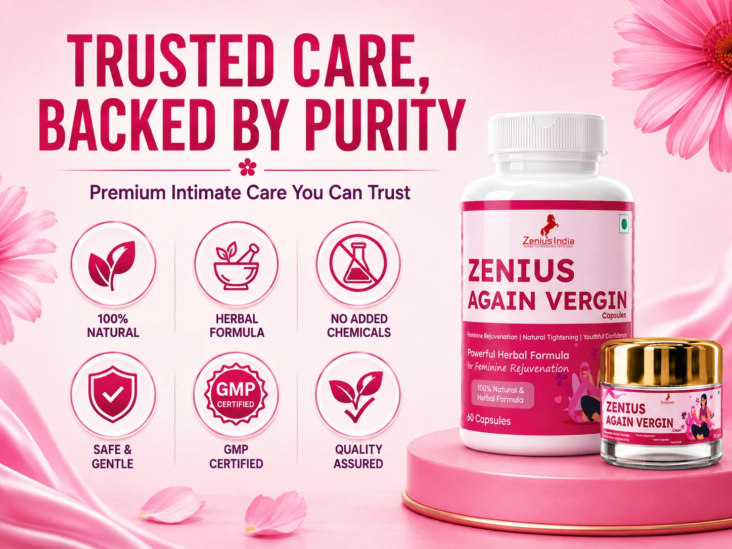 Zenius Again Vergin Kit for Women's Intimate Care 6 Trust Badges Mobile View 11 Zenius India