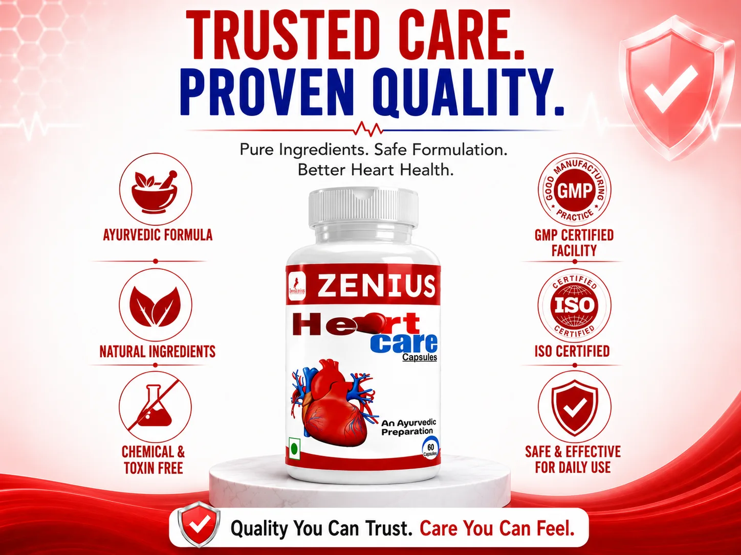 Zenius Heart Care Capsule for Cardiovascular Wellness 6 Trust Badges Mobile View 18 Zenius India
