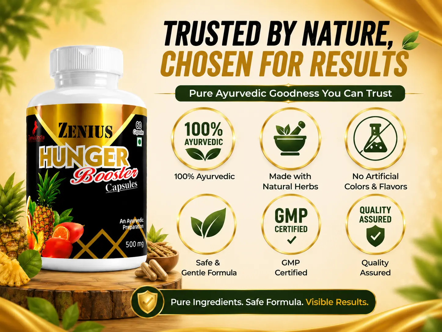 Zenius Hunger Booster Capsule for Appetite & Healthy Weight Gain 6 Trust Badges Mobile View 20 Zenius India