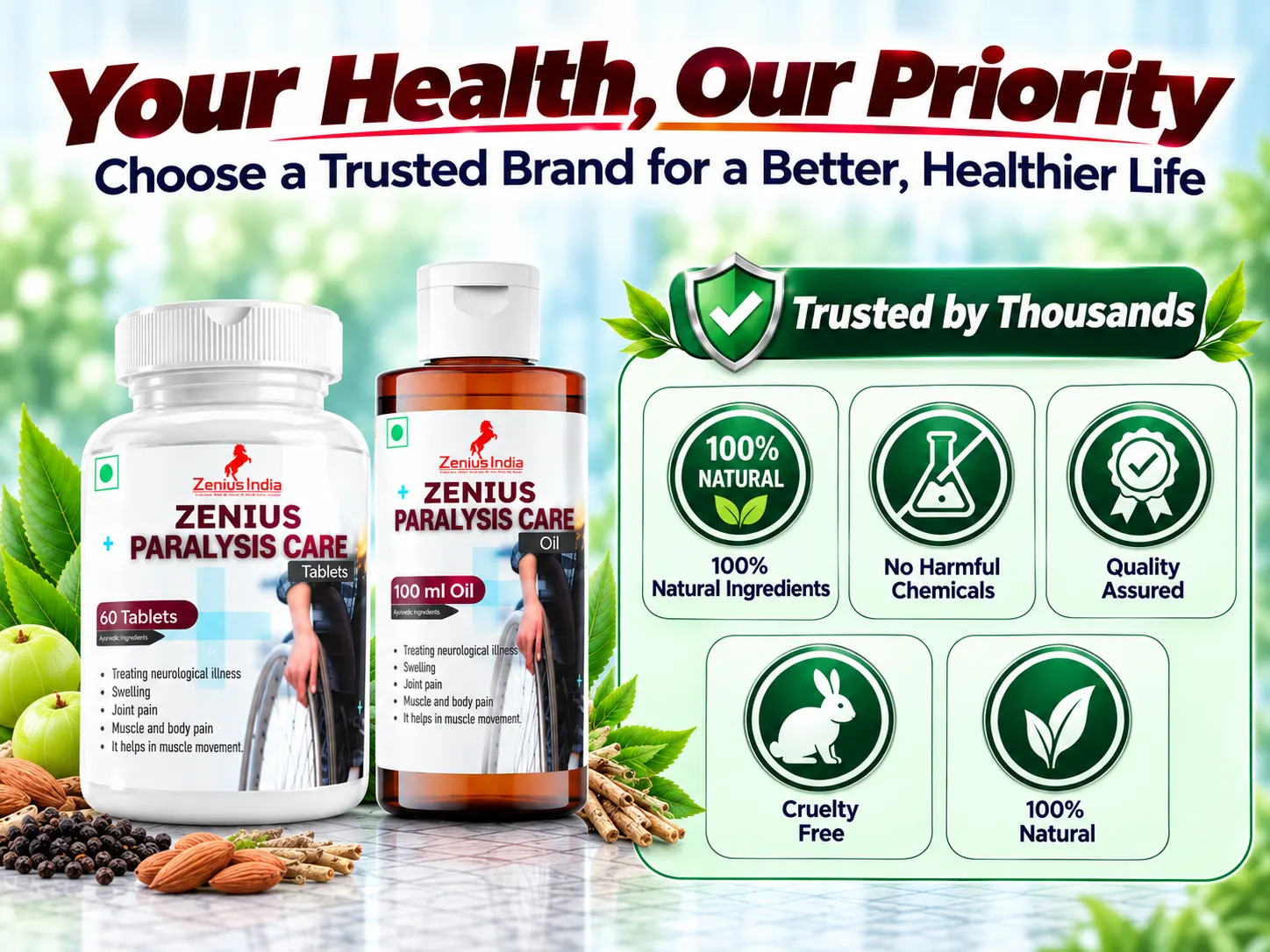 Zenius Paralysis Care kit 6 Trust Badges Mobile View 8 Zenius India