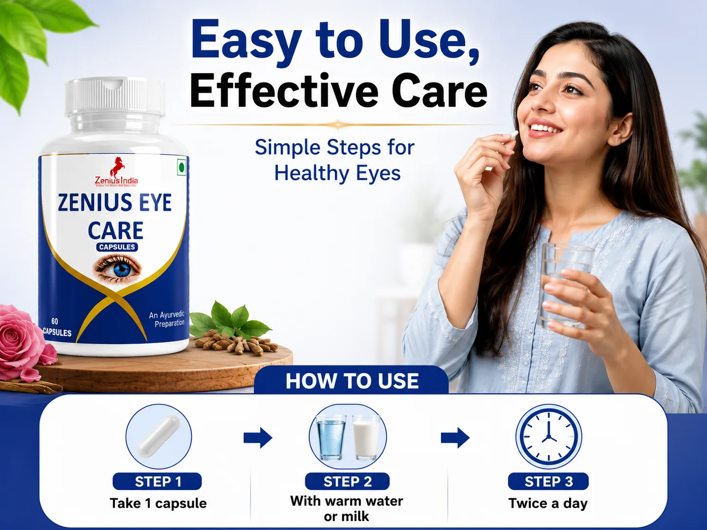Zenius Eye Care Capsule for Eye Health & Vision Support 5 Use Banner Mobile View 109 Zenius India