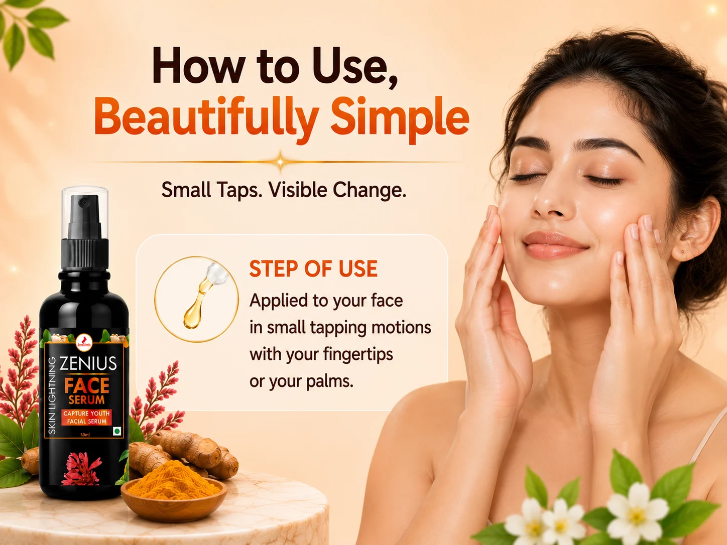 Zenius Skin Lightening Face Serum for Glowing & Hydrated Skin 5 Use Banner Mobile View 111 Zenius India