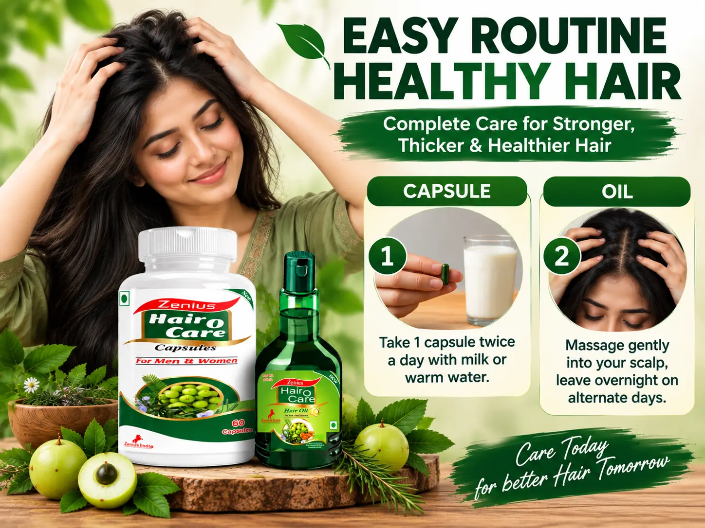 Zenius Hair O Care Kit for Hair Growth & Hair Fall Support 5 Use Banner Mobile View 117 Zenius India