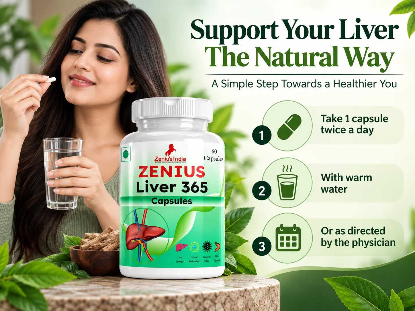 Zenius Liver 365 Capsule | Liver Detox & Liver Health Supplement 5 Use Banner Mobile View 131 Zenius India