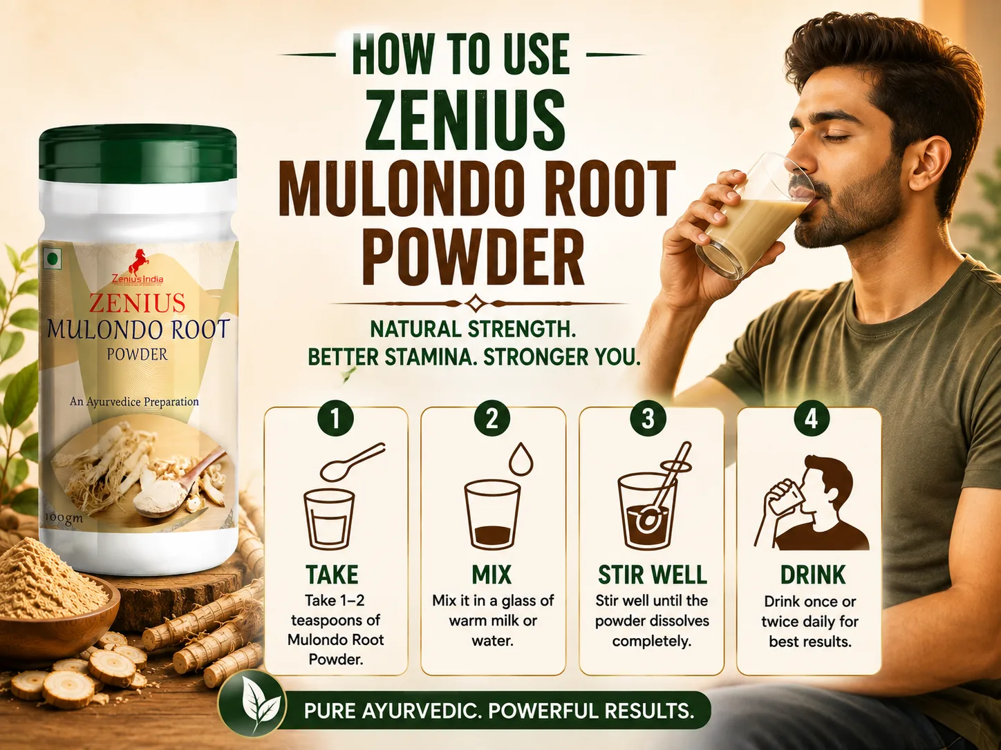 Zenius Mulondo Root Powder for Energy & Vitality Support 5 Use Banner Mobile View 42 Zenius India