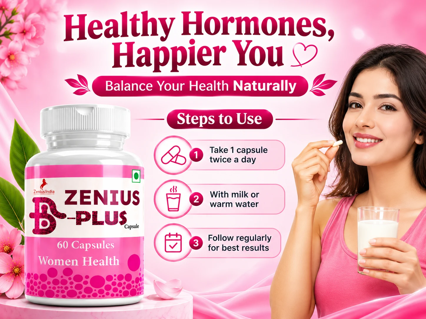 Zenius B Plus Capsule for Women's Upper Body Care 5 Use Banner Mobile View 57 Zenius India