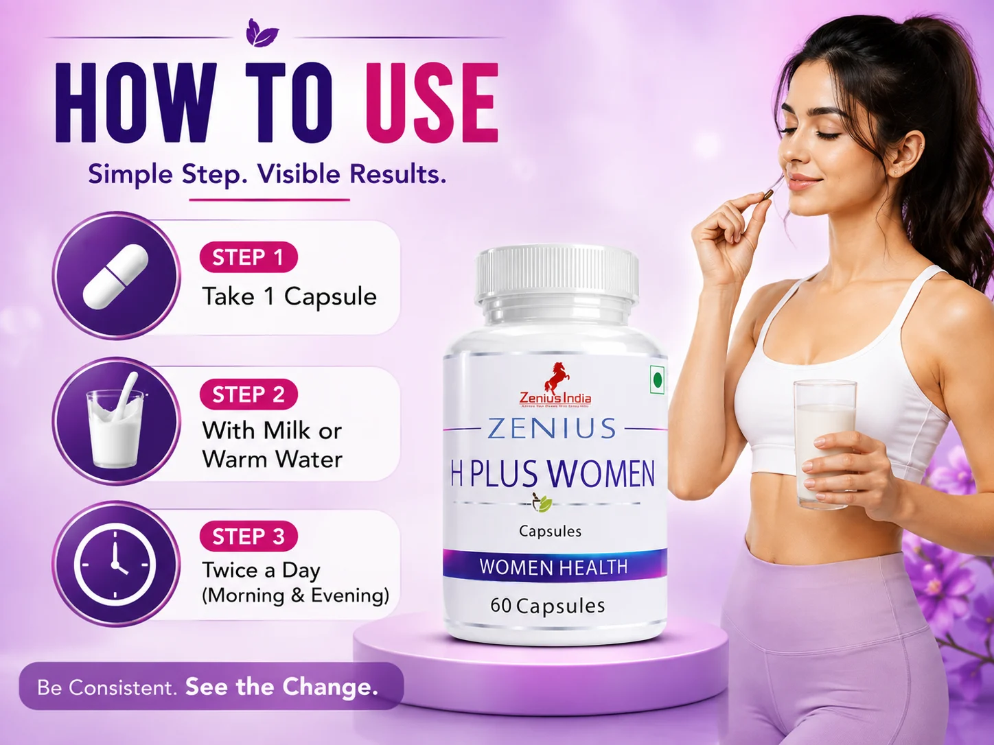 Zenius H Plus Capsule for Women's Hip Growth 5 Use Banner Mobile View 73 Zenius India