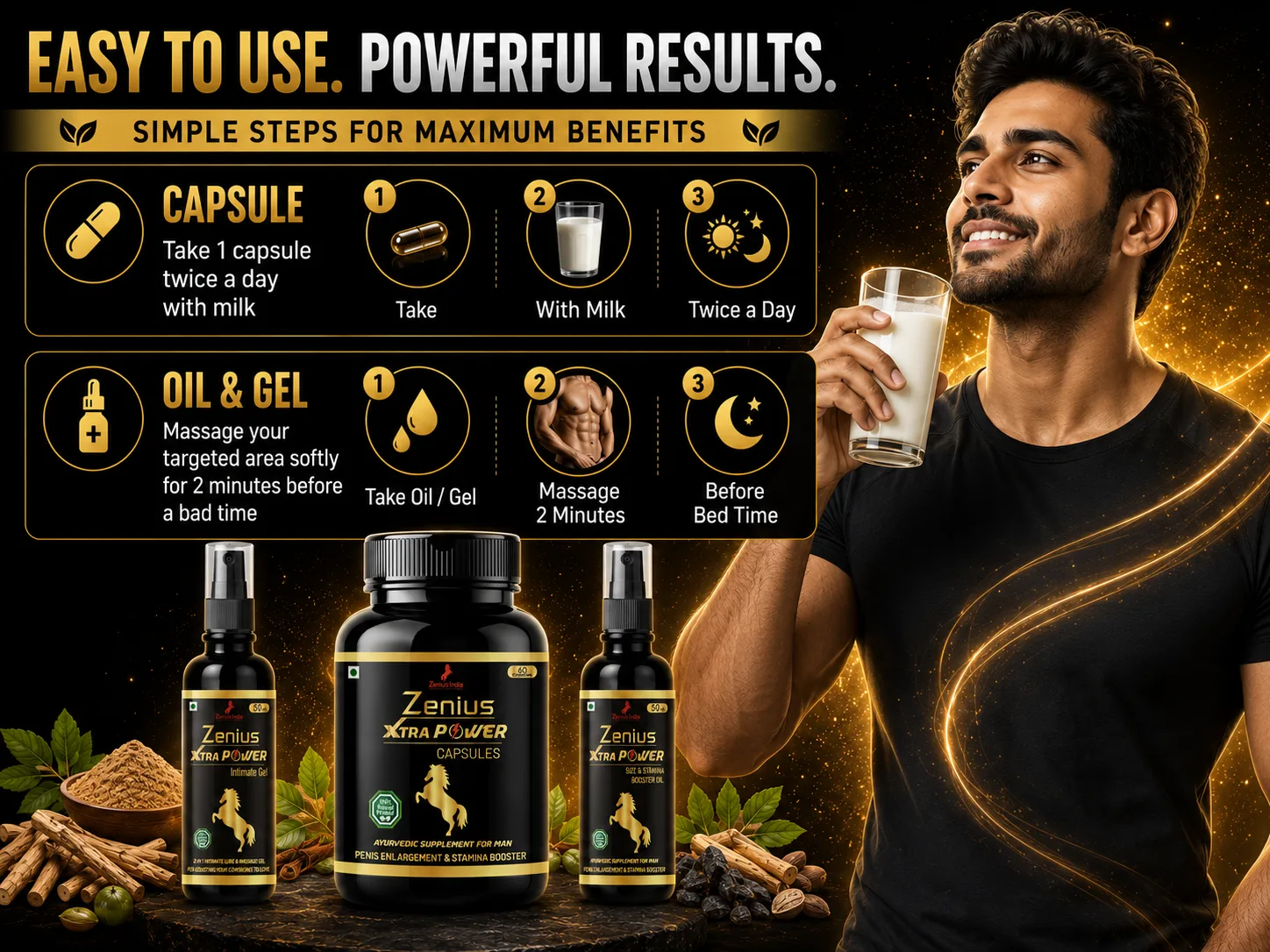 Zenius Xtra Power Kit for Men's Intimate Wellness 5 Use Banner Mobile View 91 Zenius India