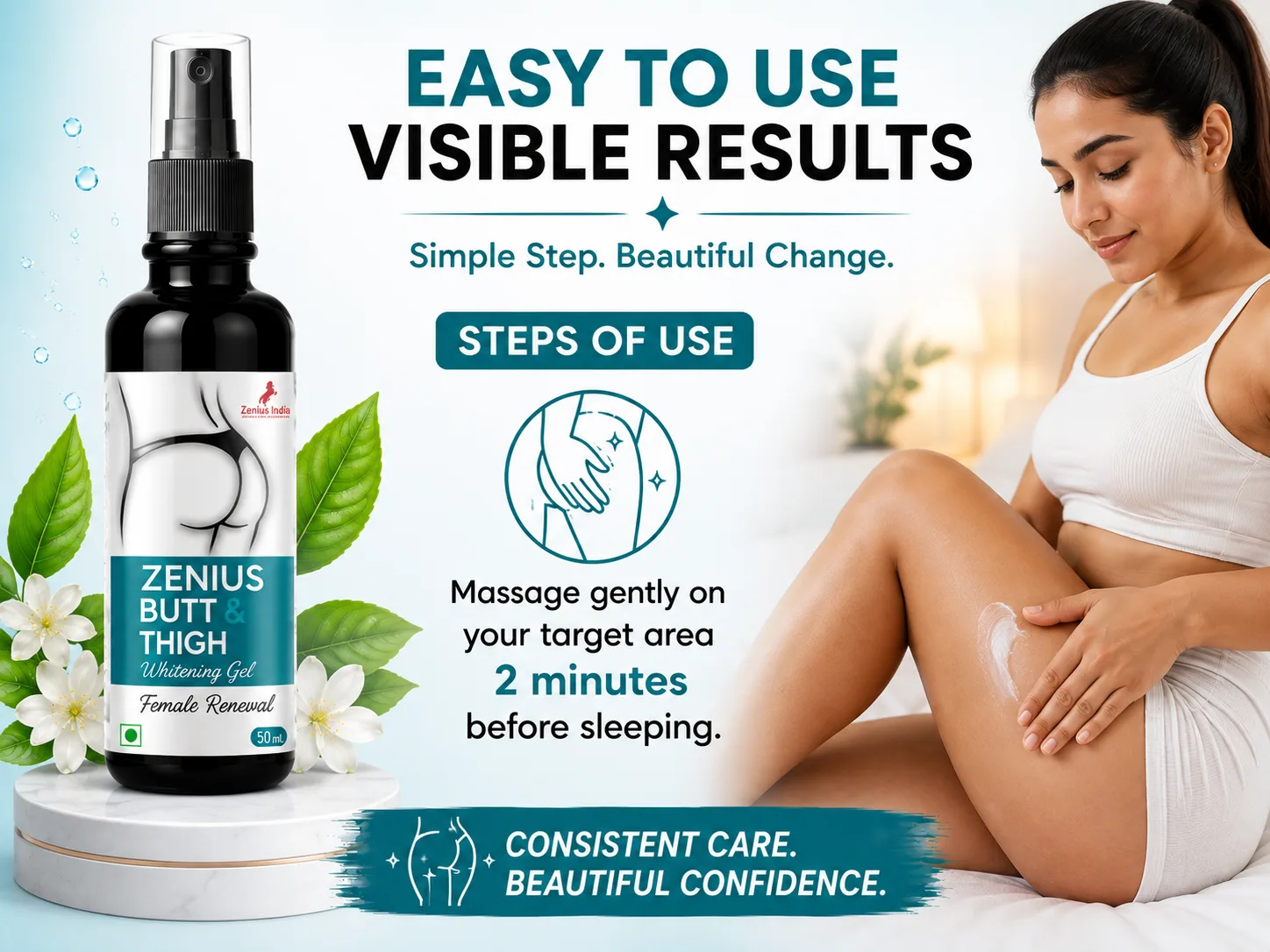 Zenius Butt & Thigh Gel for Darkness and Skin Lightening 5 Use Banner Mobile View 98 Zenius India