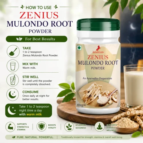 Use Image 1 Zenius Mulondo Root Powder for Energy & Vitality Support