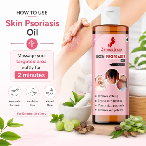 Use Image 1 Zenius Skin Psoriasis Oil for Skin Allergies