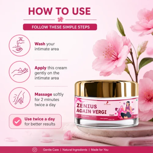 Use Image 1 Zenius Again Vergin Cream for Women's Intimate Care