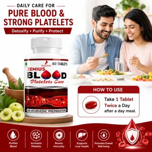 Use Image 1 Zenius Blood Platelets Care Tablet for Blood Purification