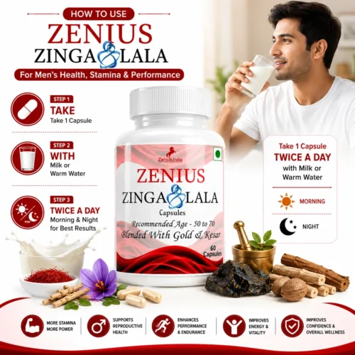 Use Image 1 Zenius Zinga Lala Capsules (50-70age)