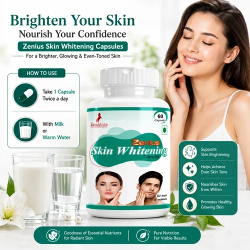 Use Image 1 Zenius Skin Whitening Capsule with Vitamin C, Biotin, Zinc & Copper