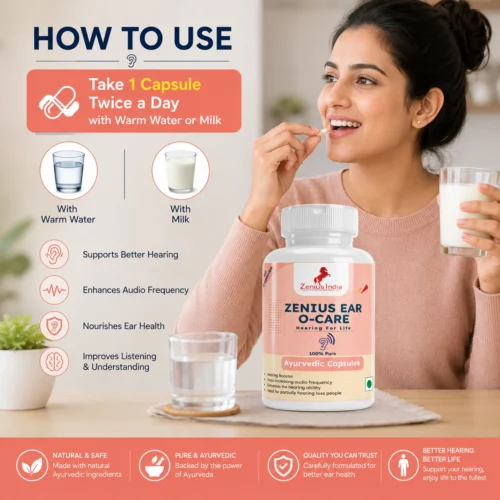 Use Image 1 Zenius Ear O Care Capsule for Ear Health Support