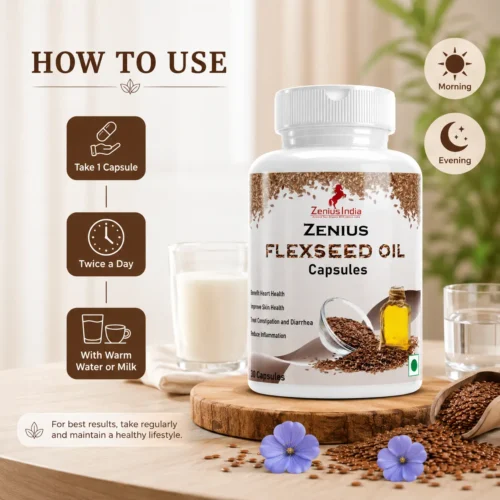 Use Image 1 Zenius flaxseed Oil Capsules