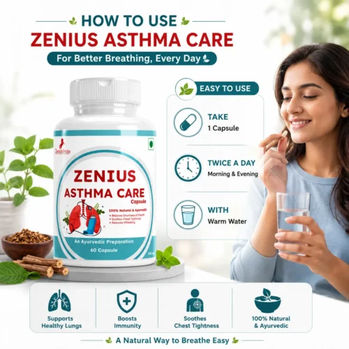 Use Image 1 Zenius Asthma Care Capsule for Respiratory Support
