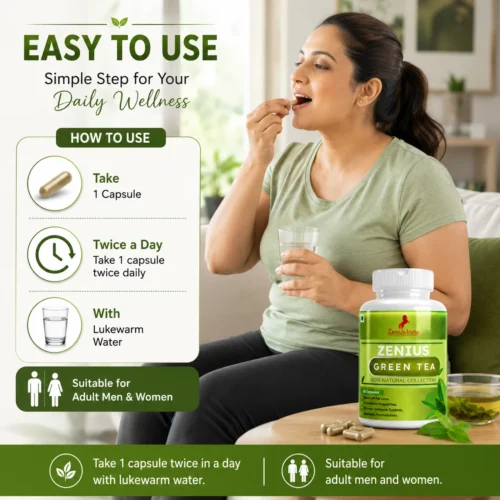 Use Image 1 Zenius Green Tea Capsule for Weight Management Support
