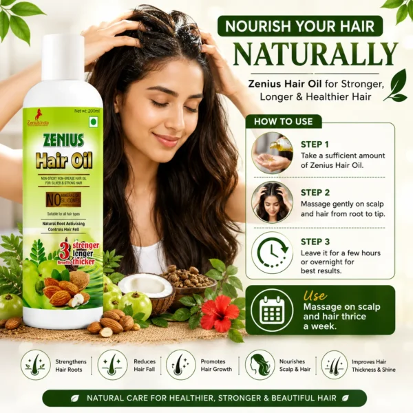 Use Image 1 Zenius Hair Oil
