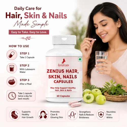 Use Image 1 Zenius Hair, Skin, Nails Capsule