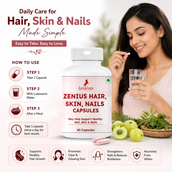 Use Image 1 Zenius Hair, Skin, Nails Capsule
