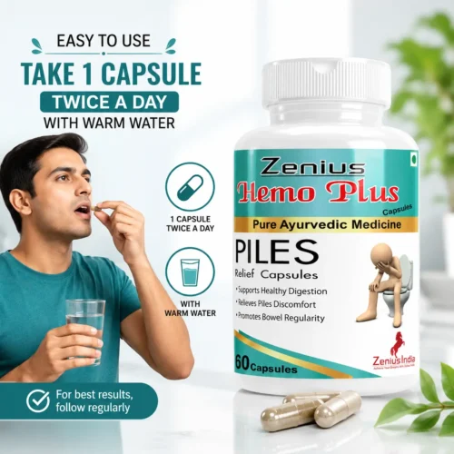 Use Image 1 Zenius Hemo Plus Capsule for Piles Care & Digestive Health