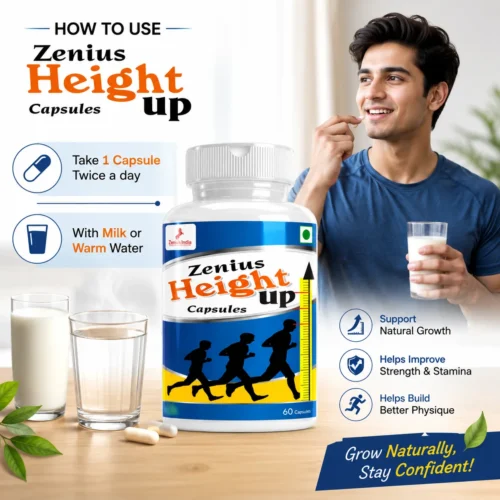 Use Image 1 Zenius Height Up Capsule | Natural Height Growth Capsule Supplement