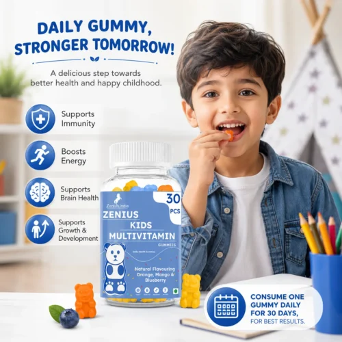 Use Image 1 Zenius Kids Multivitamin Mixed - Mango, Blueberry, Orange Gummies