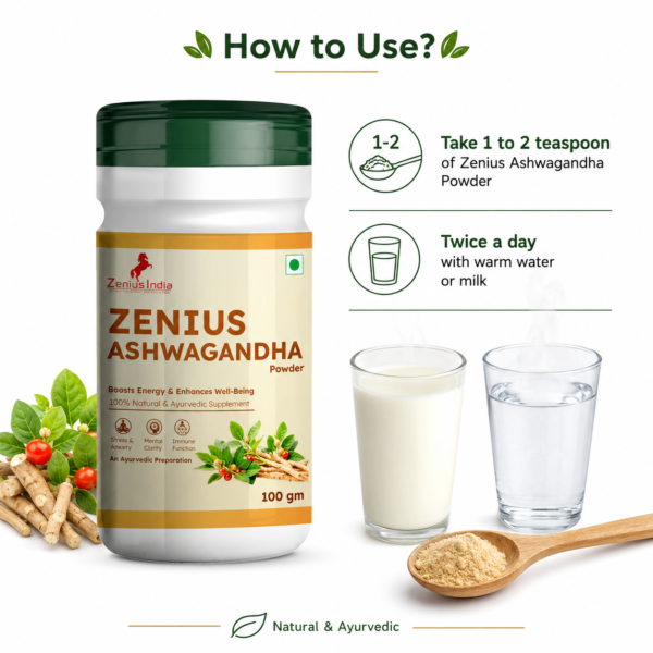 Use Image Zenius Ashwagandha Powder