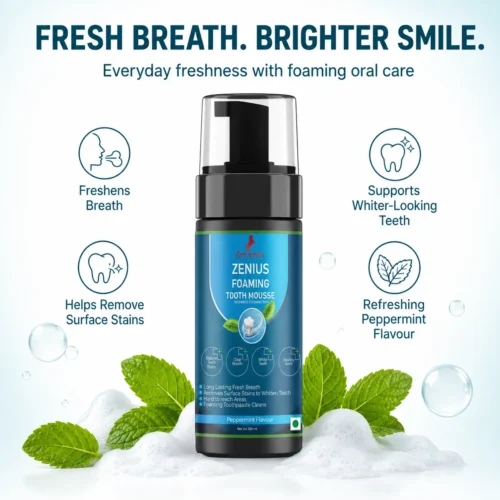 Zenius Foaming Tooth Mousse for Fresh Breath & Teeth Whitening