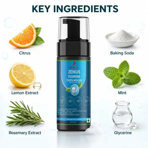 Zenius Foaming Tooth Mousse for Fresh Breath & Teeth Whitening